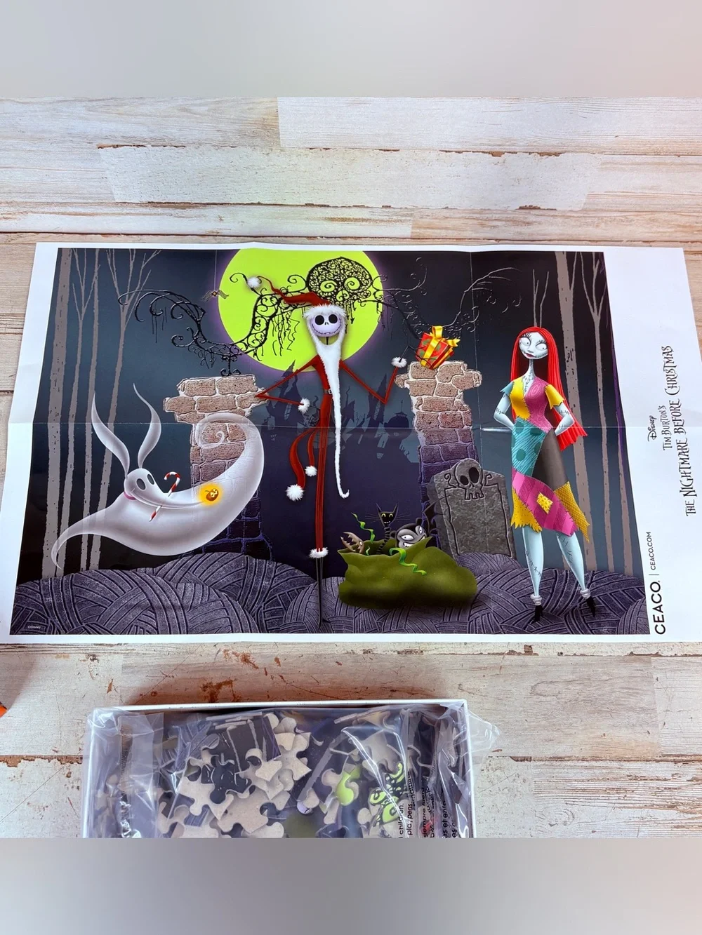 Disney Nightmare Before Christmas 300 Piece Puzzle Jack Skellington Sally Zero